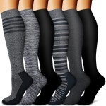 Copper Compression Socks for Women & Men (6 pairs) - Best Support for Nurses, Running, Hiking, Recovery