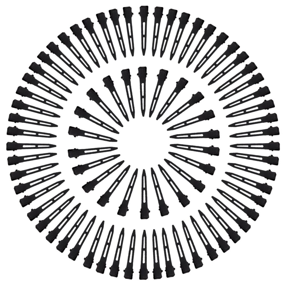 Choicbaby 80 PCS Duck Clips for Hair 2.2 Inch Black Hair Clips Metal Duckbill Clip Hair Clips for Pin Curls Hair Accessories for Girls Women Hair Styling Clips