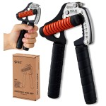 GD IRON GRIP Grip Strength Trainer Adjustable Hand Gripper Strengthener Hand Grip Exerciser Wrist Strengtheners Silent & Durable - Forearm, Finger & Hand Strength Training for Athletes, Climbers & Rehabilitation (4. IG 12LV SILICONE GRIP (26~181lbs))