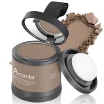 Acomler Instantly Root Cover Up Hairline Powder, 0.35 Ounce Root Touch Up Hair Color, Gray Hair Cover Up Hair Fibers, Hair Powder for Women Men with Eyebrows, Beard Line, Bald Spots (Light Brown)