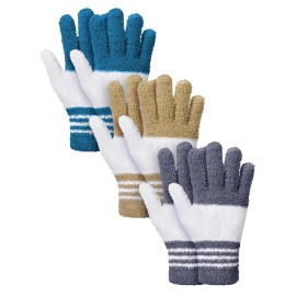 Patelai 3 Pairs Microfiber Plant Dusting Gloves Leaf Cleaning Gloves for Indoor Plants, Blinds, Furniture, House(Medium,Dark Blue, Gray, Khaki, White)
