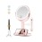 MOMOKUBA Makeup Mirror with Lights, Double Sided 1x/20x Magnifying Mirror with Light, Rechargeable 3 Color Lights and Adjustable Brightness, 360 Rotation Detachable Comes with Tweezer(Pink)