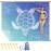 Ainiv Beach Blanket, Large Beach Mat 140 x 210 cm (2-3 People) Foldable, Sandproof Waterproof, Camping Outdoor Blanket with 6 Fixed Nails for Beach, Hiking, Picnic