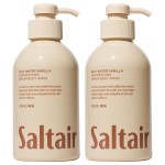 Saltair Body Wash, Salt Water Vanilla 2-Pack. Moisturizing Body Cleanser with Monoi Oil and Cupuacu Butter. Luxury Shower Gel for Women and Men. Vegan, Cruelty-Free, Paraben-Free. 2x 17oz Pump Bottles