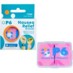 P6 Health Original Natural Anti-Nausea Relief Motion Car Sea Sickness Relief Wrist Bands for Adults (1 Pack, Pink)