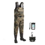 TIDEWE Chest Waders, Hunting Waders for Men with 800G Insulation, Waterproof Neoprene Bootfoot Wader, Realtree Max 7, Size 11