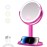 MIYADIVA Makeup Mirror with Lights, 20X Magnifying Mirror with Light and Touch Switch, 2-Sided Vanity Mirror with 3 Color and 80 LEDs, Hot Pink