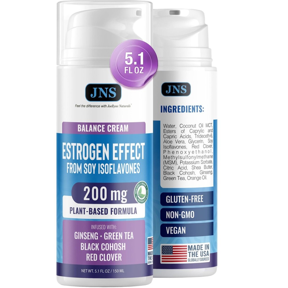 Joellyne Naturals Phytoestrogen Cream with Soy Isoflavones and Herbal Extracts, 5.1 oz