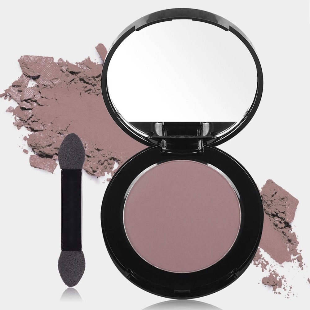 MEICOLY Matte Mauve Eyeshadow with Mirror,Nude Brown Taupe Eye Shadow Palette for Older Women and Girls,Pressed Powder Single Eyeshadow,Eye Makeup Eyelid Color,High Pigment,sombras para ojos