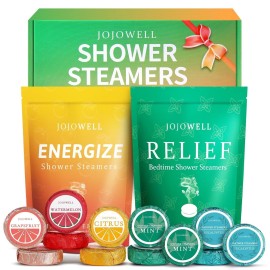 Shower Steamers Aromatherapy - 12 Pack Shower Bomes with Essential Oils, Birthday Gifts for Women Men, Self Care Home SPA Relaxation Gifts for Mom, Teen, Stress Relief
