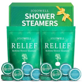 Shower Steamers Aromatherapy - 12 Pack Gifts for Women Men, Shower Bombs with Essential Oils, Eucalyptus for Shower, Relief Nasal Congestion, Birthday, Christmas Stocking Stuffers