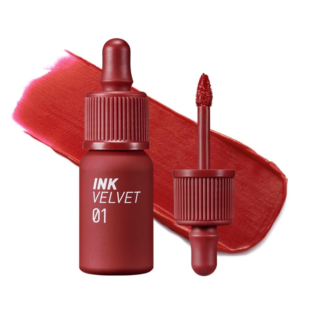 Peripera Ink the Velvet Lip Tint - High Pigment Color, Longwear, Weightless, Not Animal Tested, Gluten-Free, Paraben-Free (001 GOOD BRICK)