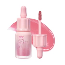 Peripera Ink Airy Velvet Lip Tint | High-Pigmentation, Lightweight, Soft, Moisturizing (021 AIRY PEACH)