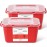 Alcedo Sharps Container for Home and Professional Use 1 Gallon (2-Pack), Biohazard Needle and Syringe Disposal, Medical Grade