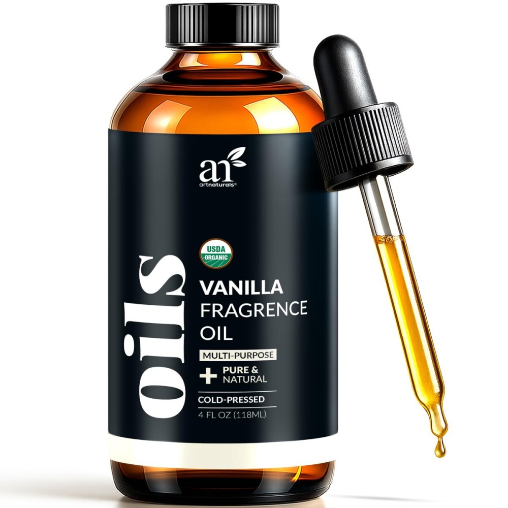 artnaturals 100% Pure Vanilla Essential Oil - (4.0 Fl Oz / 118ml) - Premium Undiluted Therapeutic Grade Natural - Aromatherapy for Diffuser, Skin and Hair Growth