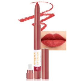 evpct British Red Hot Lip Liner Crayon Pencils Set for Women, Matte Lip Stick Crayon Long Lasting, Lips Pencil Liner and Lipstick set, Lipliner Pencil 24 Hours Long Wearing Lipstick Built-in Sharpener