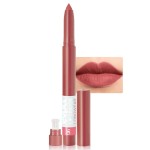 evpct Red Brown Lip Liner Crayon Pencils Set for Women, Matte Lip Stick Crayon Long Lasting, Lips Pencil Liner and Lipstick set, Lipliner Pencil, 24 Hours Long Wearing Lipstick, Built-in Sharpener 06