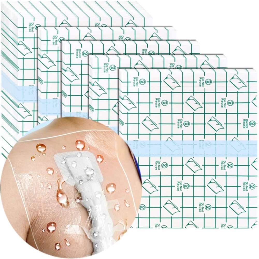 Waterproof Shower Cover Shields for Dialysis Port Picc Line Chest Catheter PD Peritoneal Dialysis Chemo Port Feeding Tube Shower Protector 12 x 16 (Pack of 14)