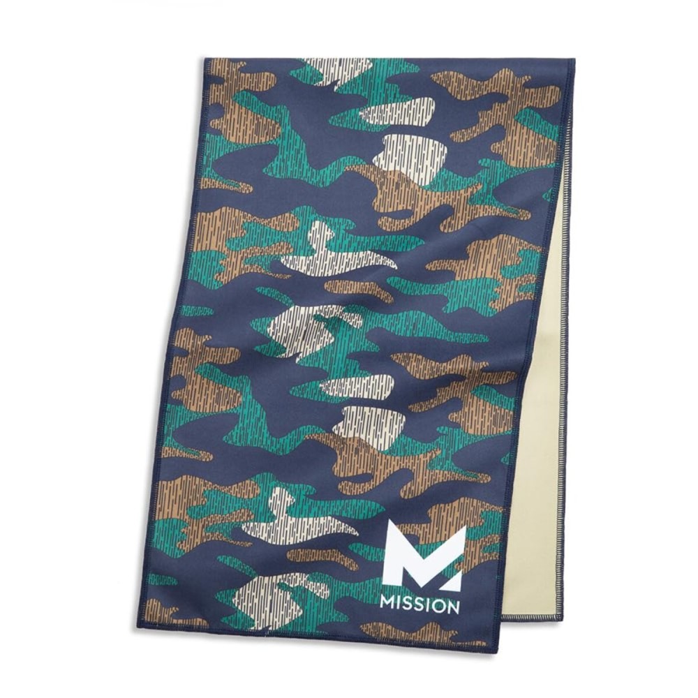 MISSION Original Cooling Towel - Soft, Durable Microfiber - Cools Up to 2 Hours - UPF 50 Sun Protection - Machine Washable (Align Camo Otter)