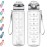 Enerbone 32 oz Water Bottle with Times to Drink and Straw, Motivational Drinking Water Bottles with Carrying Strap, Leakproof BPA & Toxic Free, Ensure You Drink Enough Water for Fitness Gym Outdoor