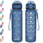 Enerbone 32 oz Water Bottle with Times to Drink and Straw, Motivational Drinking Water Bottles with Carrying Strap, Leakproof BPA & Toxic Free, Ensure You Drink Enough Water for Fitness Gym Outdoor
