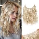 REECHO Invisible Wire Hair Extensions with Thinner Softer Lace Weft (Dirty Blonde, 12 Inch (Pack of 1))