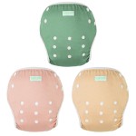 wegreeco Baby & Toddler Snap One Size Adjustable Reusable Baby Swim Diaper (Mild, Large, 3 Pack)