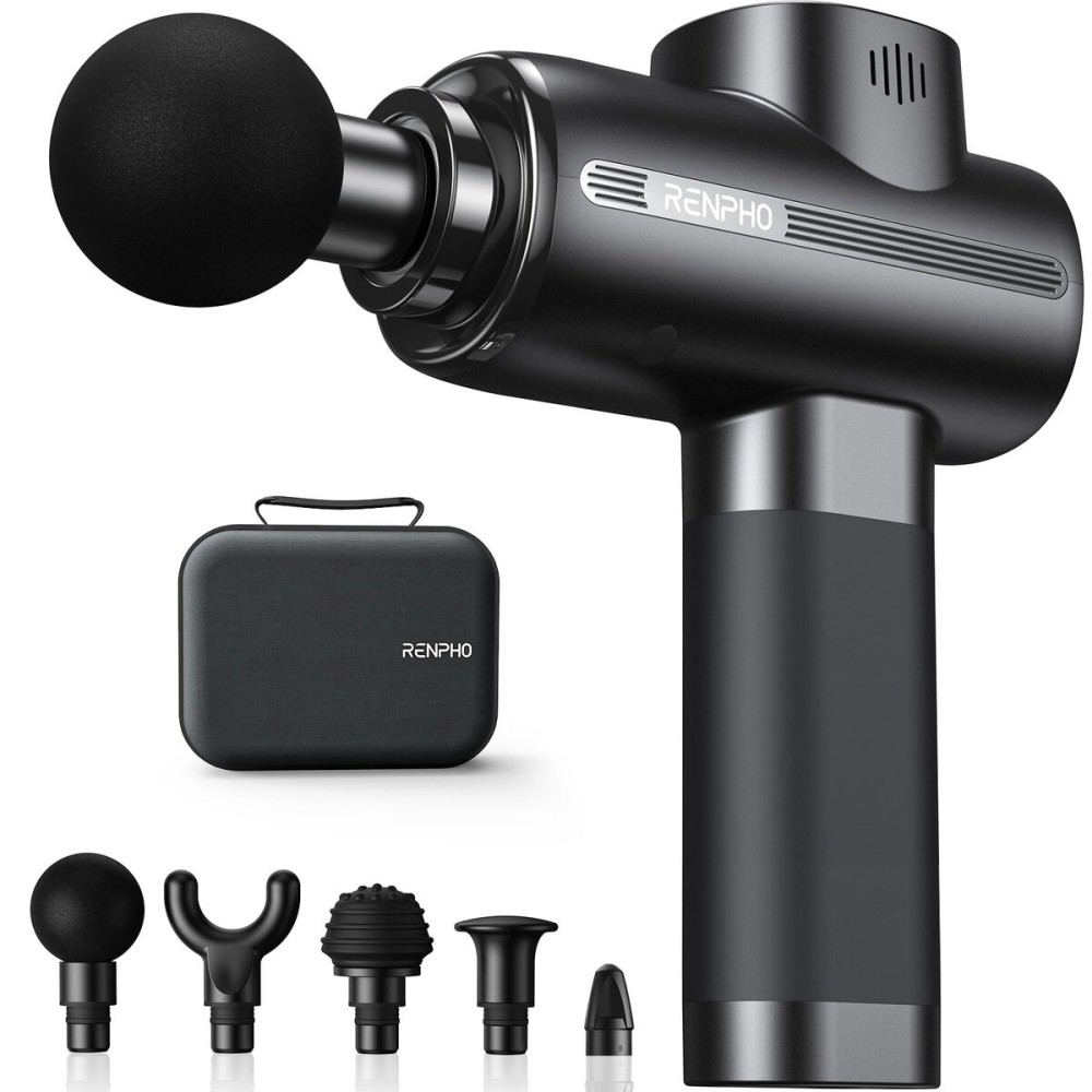 RENPHO Massage Gun Deep Tissue, Christmas Gifts, Percussion Handheld Neck Massager FSA Eligible, Electric Mini Back Massagers with Carry Case for Athletes Men Women, HSA, Active