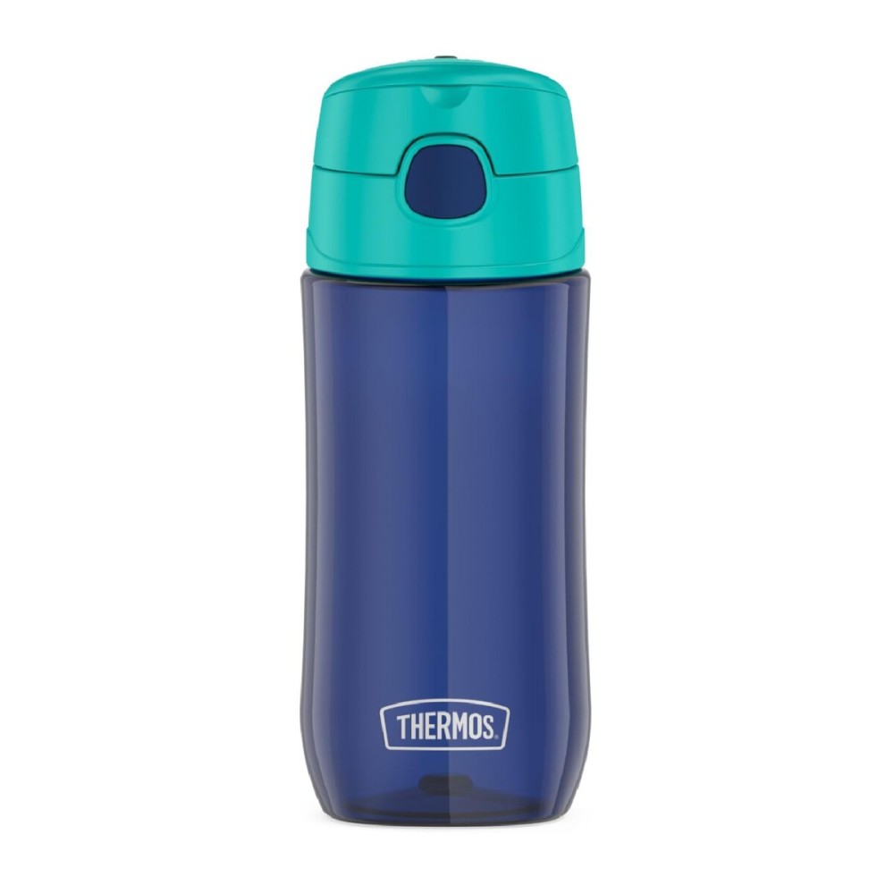 THERMOS FUNTAINER 16 Ounce Plastic Hydration Bottle with Spout, Navy