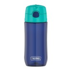 THERMOS FUNTAINER 16 Ounce Plastic Hydration Bottle with Spout, Navy