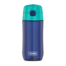 THERMOS FUNTAINER 16 Ounce Plastic Hydration Bottle with Spout, Navy