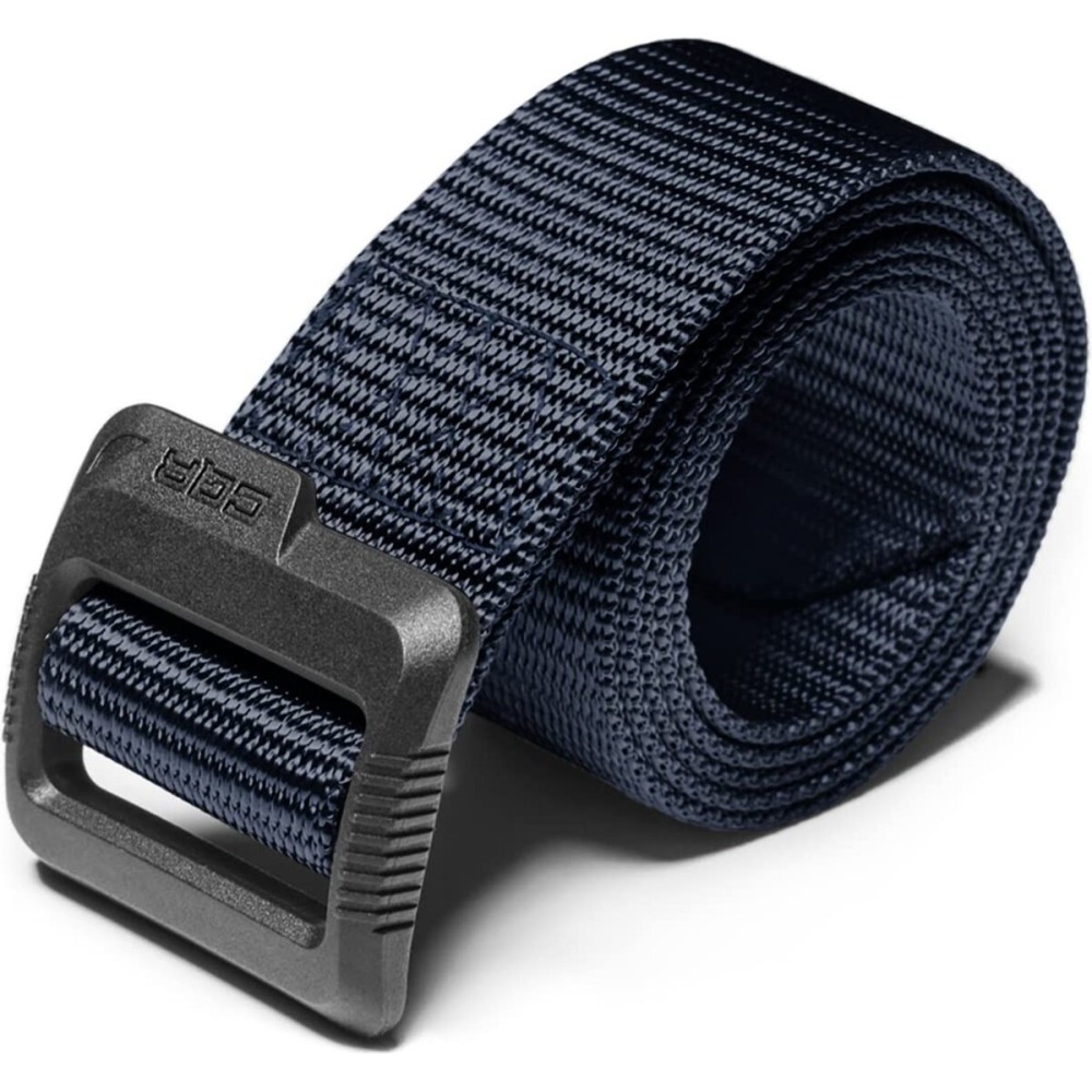 CQR Tactical Belt, Military Style Heavy Duty Belt, Webbing EDC Quick-Release Buckle, Flex Poly Police Navy, Large