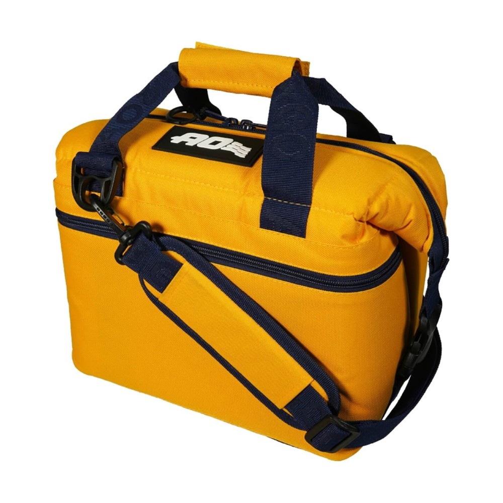 AO Coolers Expedition Canvas Soft-Sided Cooler Bag, Leak Proof, Insulated, Lunch & Travel Size, Maize Yellow, 9-Can