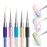 Nail Art Brushes, 5Pcs Nail Design Brushes with Nail Liner Brush and Fine Nail Art Pen for Salon at Home DIY Manicure (5/7/9/11/20mm)