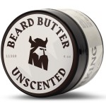Striking Viking Unscented Beard Butter for Men - 4 Oz Cream - Unscented Beard Cream for Men with Non-Greasy Formula - Hydrating Balm