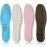 Sintege 3 Pairs Breathable Shoe Insoles Inserts Soft Cushioning Double-Layer Latex Foam Perforated Replacement Insoles for Men 7-11 Woman 2-8(Beige,Pink,Brown)