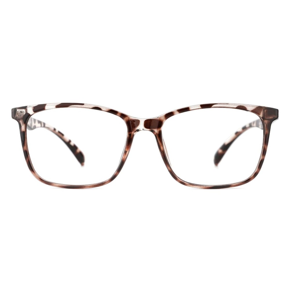 TIJN Blue Light Blocking Glasses for Women Men TR90 Frame Square Nerd Eyeglasses Anti Blue Ray Computer Screen Glasses