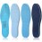 Sintege 3 Pairs Breathable Shoe Insoles Inserts Soft Cushioning Double-Layer Latex Foam Perforated Replacement Insoles for Men 7-11 Woman 2-8(Gradient Blue)