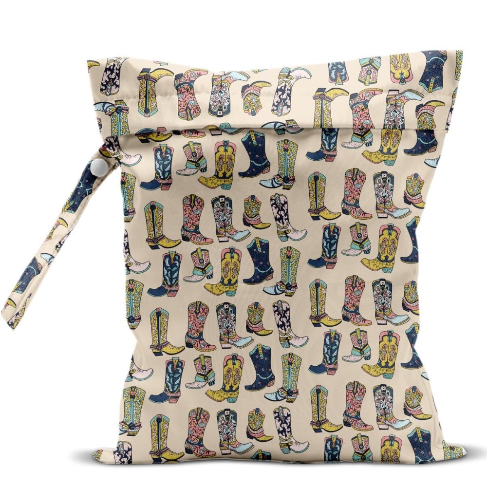 zcyxuuw Waterproof Wet Bag for Swimsuit, Travel Beach Wet Dry Bag, Hidden Zipper Reusable Western Cowgirl Decor, for Travel Beach Wet Swimsuits Toiletries Diapers Laundry Bag