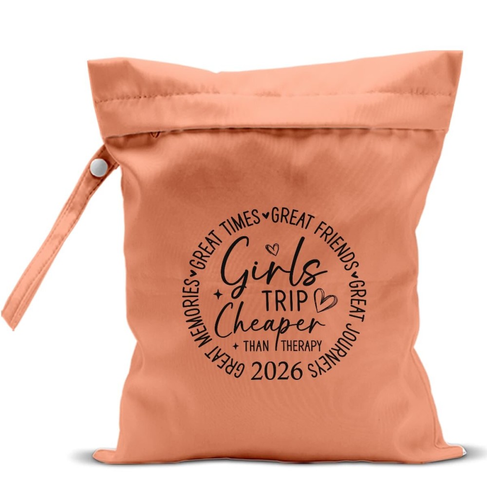 zcyxuuw Girls Trip Gifts Wet Dry Bag, Beach Bag Wet Bag Favors, for Swimsuit Toiletry Travel Essentials For Women Aloha Bags, Beach Travel Gym Laundry bags for Dirty Diaper Swimsuit Gifts (Orange)