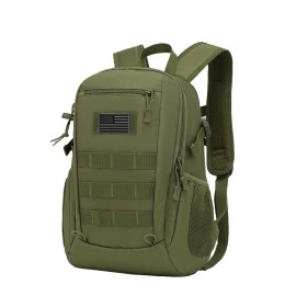ArcEnCiel 20L Tactical Backpack MOLLE Daypack Gear Pack Camping Bag with Patch (Green)