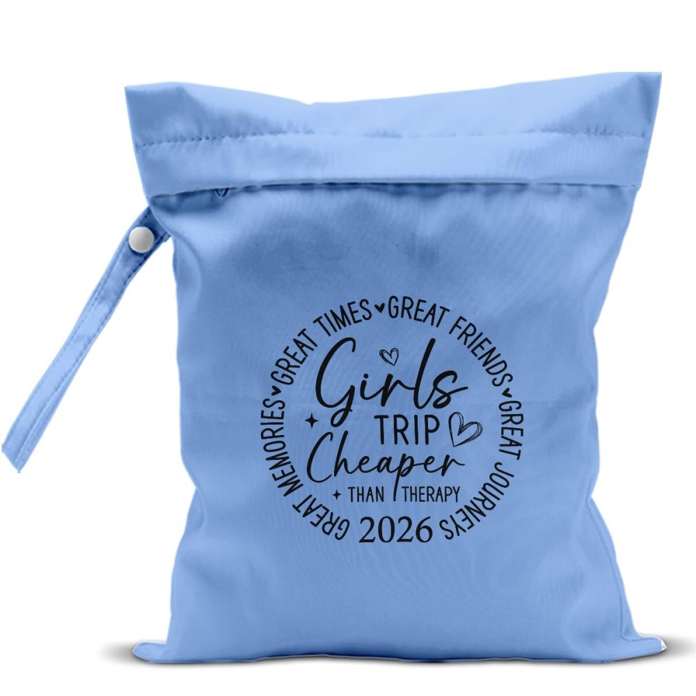 zcyxuuw Girls Trip Gifts Wet Dry Bag, Beach Bag Wet Bag Favors, for Swimsuit Toiletry Travel Essentials For Women Aloha Bags, Beach Travel Gym Laundry bags for Dirty Diaper Swimsuit Gifts (Blue)