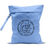 zcyxuuw Girls Trip Gifts Wet Dry Bag, Beach Bag Wet Bag Favors, for Swimsuit Toiletry Travel Essentials For Women Aloha Bags, Beach Travel Gym Laundry bags for Dirty Diaper Swimsuit Gifts (Blue)