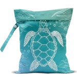 zcyxuuw Waterproof Wet Bag for Swimsuit, Travel Beach Wet Dry Bag, Hidden Zipper Reusable Turtle Wet Bags, for Travel Beach Wet Swimsuits Toiletries Diapers Dirty Gym Clothes Laundry Bag