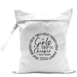 zcyxuuw Girls Trip Gifts Wet Dry Bag, Beach Bag Wet Bag Favors, for Swimsuit Toiletry Travel Essentials For Women Aloha Bags, Beach Travel Gym Laundry bags for Dirty Diaper Swimsuit Gifts (White)