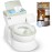 Real Feel 2-in-1 Potty with Wipes Storage, Flushing Sounds & Disposable Liners - Realistic Toilet - Easy to Clean & Assemble - Jool Baby (Sage)