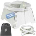 Jool Baby Portable Potty Training Chair with Travel Bag and 30 Liners, Foldable, Indoor/Outdoor Use, Camping (Sage)