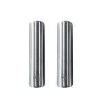 Outset Stainless Steel Cylinder Ice Packs, Set of 2 Reusable Travel Coolers, 6.3 x 1.6