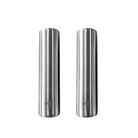 Outset Stainless Steel Cylinder Ice Packs, Set of 2 Reusable Travel Coolers, 6.3 x 1.6