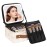 Chomeiu Makeup Bag with LED Mirror, Cute Cosmetic Bags Birthday Gifts for Girls Women, Makeup Train Case Artists Organizer Large Make Up Bags with Light Up Mirror 3 Color Lights, Beige